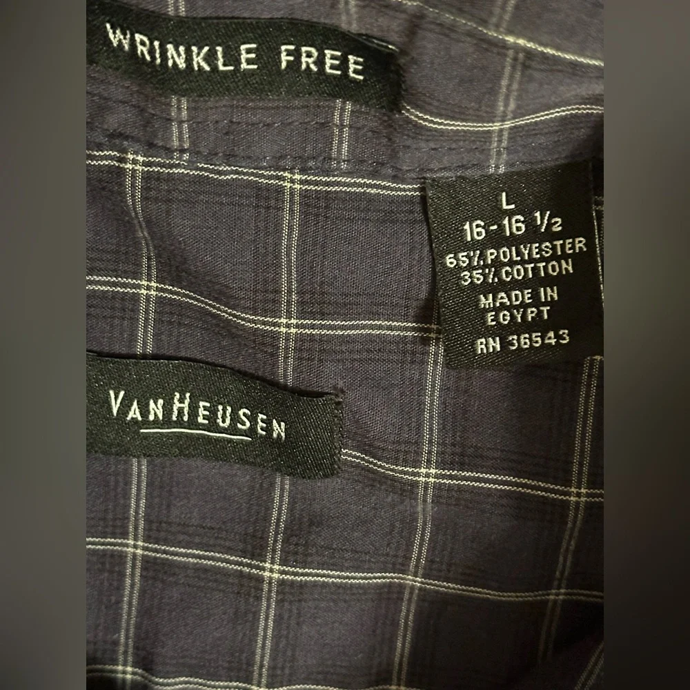 Bundle of 3 Van Heusen Men’s Short Sleeve Button-Down Shirts – Size Large - Picture 5 of 6